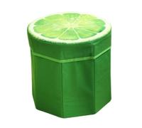 Générique Pouf de Rangement Pliable, Coffre de Rangement pour Jouets, Repose-Pieds, Tabouret de Rangement, Coffre de Rangement pour Meubles, Entrée, Chambre, Citron