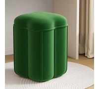 Générique Pouf en Velours avec Rangement, Repose-Pieds rembourré en Forme de Fleurs, Tabouret de Coiffeuse Confortable de Grande capacité pour Salon, Chambre et Salle de Maquillage (45 cm, v