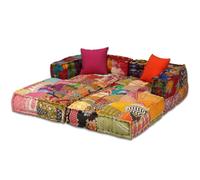 Générique Pouf modulaire à 2 Places Patchwork Tissu,Maison & Jardin,Décorations,Coussins de chaises & canapés,Multicolore,43.89kg,244977