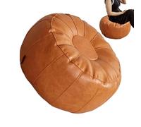 Générique Pouf Ottoman Cover PU Pumpkin Shape Cushion Footrest