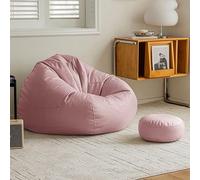 Générique Pouf Paresseux, Pouf Paresseux Canapé Velours Côtelé, Chaise Longue sans Remplissage, Siège Confortable pour Salon, Chambre Ou Tatami (D,110x120cm)