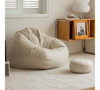 Générique Pouf pour Salon, Pouf Paresseux en Velours Côtelé, Chaise Longue Confortable sans Remplissage, Poufs Salon Et Chambre pour Adulte, Ado Ou Enfant (B,130x150cm)