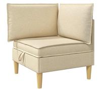 Générique Pouf Rangement Carré Tissu avec Siège | Cadre en bois, Coussin mousse confortable, Design moderne, Idéal pour salon