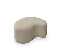 Générique Pouf Tabouret ǀ MIUF siège Pouf ǀ Tabouret Repose-Pieds Tabouret rembourré Salon Chambre antichambre Dressing ǀ 68 x 64 x 36 cm ǀ Tissu bouclé (crème)