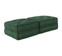 Générique Poufs Modulaires 2 pcs Tissu Vert,Maison & Jardin,Décorations,Coussins de chaises & canapés,Vert,20.9 KG,3315080