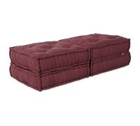 Générique Poufs Modulaires 2 pièces Tissu Bordeaux,Maison & Jardin,Décorations,Coussins de chaises & canapés,Rouge,21.2 KG,3315075