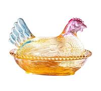 Générique Poule en Verre sur Nid,Bocal à Bonbons en Verre - Bol à Snacks en Forme de Poule - Pour Salon Bureau Cuisine Chambre Étagère et Table de Chevet