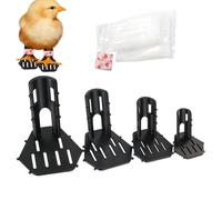 Générique Poultry Leg Splint Set - 4 Piece Reusable Comfortable Brace Kit, 3.23x3.39inch Duck Chicken Leg Bandage Support for Farm Coop Backyard Hatchery Injury Recovery Mobility Alignment Use