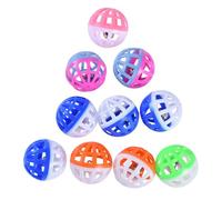 Générique Poun Jingle Balls - 10 Cat Jingle Bells Toy | Puppy Pounce Rattle Toy | 50 g de Billes de Chaton Creuses interactifs | Produits pour Animaux de Compagnie en Treillis pour Chiens Chats
