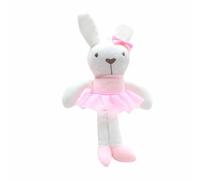Générique Poupée Ballerine Soft Toy Rabbit Peluche Animal Poupée, Lapin en Peluche Jouet Lapins Peluches pour Filles Animaux de Pâques pour Les fêtes Anniversaire Noël (C)
