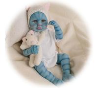 Générique Poupée Bébé Reborn Réalistes Ava-Tar 19 Pouces 49 cm Nouveau-nés Baby Doll Silicone Vinyle Doux Anatomiquement Correct Fille Reborn Bebe Jouets Cadeau pour Les Enfants âgés de 3 Ans et Plus