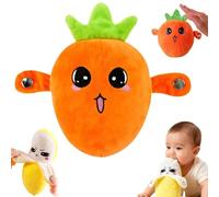 Générique Poupée Musicale à capteurs avec Oreilles sensibles au Piano, 3 Modes, Jouet Musical pour Enfants Sensible au Corps Humain, Peluche Interactive (Carotte)