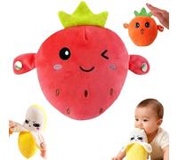 Générique Poupée Musicale Interactive avec Oreilles sensibles au Piano, Jouet Musical pour Enfants Sensible au Corps Humain, Jouet interactif métronome Sensible aux Fruits en Peluche (B)