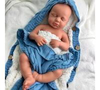 Générique Poupée Reborn en Silicone réaliste de 50 cm - Nouveau-né endormi avec Peau Peinte à la Main (garçon/Fille), pour Les Personnes âgées et Les collectionneurs (Boy#3)