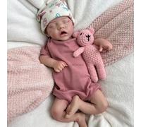 Générique Poupée Reborn réaliste en Silicone de 45 cm - Corps de Fille réaliste, entièrement en Silicone Souple, Lavable, Peinte et Non Peinte, pour Les Enfants et Les collectionneurs. (Painted)