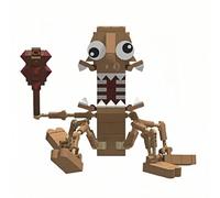Générique Poupée Tung Tung Sahour, poupée Italienne Brainrot, Tralalero Tralala Building Block, Mountain and Sea Classic Mutant Stick Man en Bois, poupée de Collection, Fusion Big Boss Monster