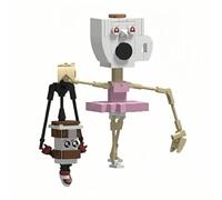 Générique Poupée Tung Tung Sahour, poupée Italienne Brainrot, Tralalero Tralala Building Block, Mountain and Sea Classic Mutant Stick Man en Bois, poupée de Collection, Fusion Big Boss Monster