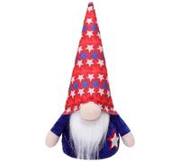 Générique Poupées de Collection 4 Juillet,Fabriqué Main Bleu Blanc Rouge - Tomte Scandinave | Décoration De Fête Patriotique pour Maison Table Journée des Présidents Vétérans Américains