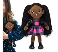 Générique Poupées Noires | Poupées Afro Peluches - Jouets Éducatifs et Réalistes pour Tout-Petits Jeu de Rôle Cadeau Anniversaire Dodo Maison Voyage