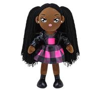 Générique Poupées Noires pour Filles - Poupées Bébé Peluche Douces Filles Afro,Jouets Réalistes pour Jeu de Rôle Dodo Anniversaire Maternelle Éducateurs Crèche Maison