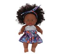Générique Poupées Noires Reborn pour Tout-Petits, Fille Noire Reborn | réaliste de Fille Africaine renaissante,Adorable multiculturelle Reborn avec Corps Doux et Robe pour garçons