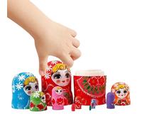 Générique Poupées Russes Gigognes,10 Pièces Jouets Éducatifs en Bois - Jouets Emboîtables pour Poupées Russes | pour Apprentissage Éducation Divertissement Garçons Adultes Maison