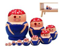 Générique Poupées Russes Gigognes - Jeu Éducatif d'Empilage avec Motifs Animaux,Poupées Gigognes Peintes à la Main,pour Garçons et Filles Amateurs de Décoration Éducateurs Parents Chambre Salon