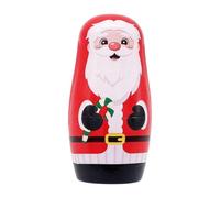 Générique Poupées Russes Gigognes pour Set De De Noël en Bois Empilables | 5 Pièces Poupées Russes Noël Pour Étagère Manteau De Cheminée Fête Vacances Maternelle Préscolaire Crèche
