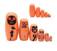 Générique Poupées Russes pour Tout-Petit,6 Pièces Poupées en Bois d'halloween - Idée Cadeau Originale pour Âges et Famille Amis