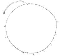 générique Pour 925 Pendentifs Ronds En Argent Sterling Chaîne De Perles Collier Chaîne Ras Du Cou Brillant CutGirl Cadeau Bijoux Fins Pour Les FemmesDesign pratique