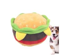 Générique pour Animaux de Compagnie Hamburger - Jouet molaire en Peluche Douce de Simulation de Frites, couineur sonore interactif, Coussin de Nettoyage des Dents intérieur Doux, Disque de Interact