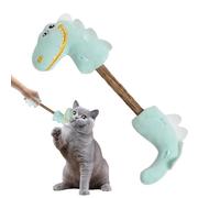 Générique pour Chat en Peluche, de Dentition des,Little Dinosaur Teaser Wand Pluce - Pet Chew Ball, Divertissement interactif de Chat intérieur, Puzzle résistant aux morsures avec Cloches pour Le