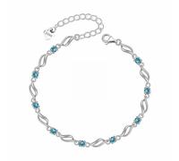 Générique Pour De Bracelet Anneaux For Women Cute Bracelets For Teen Girls Sapphire Evil Bracelet Inoxydable Couple Rose Mm Bijoux (Blue, One Size)