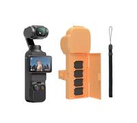 Générique pour DJI Osmo Pocket3 Étui de Protection Portable, Antichoc, Anti-Rayures, Demi-Housse de Protection, Capuchon de Rangement pour Filtres, Caméra Sport Osmo Pocket3 (Orange)