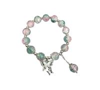 Générique Pour Élastique Bracelet Messages Breloques Anneaux Bracelet Ice Crack Broken Flower Beads Beads Poignet Bracelet Pour Homme Bijoux (H, One Size)