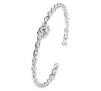 Générique Pour Ensembles Homme Anneaux Women Cuff Bracelet Adjustable Jewelry Fashion Open Bangles Cuff Jewelry For Women Mom Wife Mothers Day Valentine Mamie Jonc Acier Anneaux (Silver, One Size)