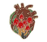 Générique Pour Femmes Broches Femmes De Dans Bijoux coeur orgue combinaison créative mode décoration sac vêtements métal Badge Broche en Forme (D, One Size)
