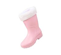 Générique pour Filles Taille 3 Short Rain Boots for Womens Ankle Rainboot Garden Boot Ladies Rubber Outside Work with Comfort Bottes Hautes pour Femmes Talons Lacets (Pink, 37)