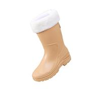 Générique pour Filles Taille 3 Short Rain Boots for Womens Ankle Rainboot Garden Boot Ladies Rubber Outside Work with Comfort Bottes Hautes pour Femmes Talons Lacets (Khaki, 39)