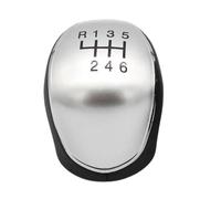 Générique Pour Ford Pour Mondeo 4 Mk4 IV 2007 2008-2014 Pommeau de levier vitesse manuel Soufflet protection soufflet Collier Poignée de levier de vitesses(6 Speed Silver Knob)