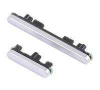 Générique Pour Google Pixel 7 Pro (GP4BC, GE2AE, GFE4J) kit boutons extérieurs d'allumage Power On Off + touche volume bouton de remplacement - Argent Silver Blanc