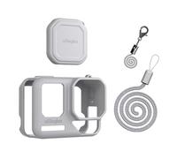 Générique pour Insta360 Ace Pro2 Silicone Case Ace Pro2 Lens Cap Sports Camera Protective Accessories Lens Guards Cover Camera Shockproof Protector Case Accessories (Gris)