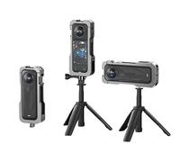 Générique pour Insta360 X5 Cage de Protection en Alliage d'Aluminium, Cadre Métallique Multifonctionnel, Adaptateur d'Extension pour Caméra Sport 360 X5 avec Cache d'Objectif.