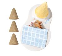 Générique pour les petits animaux - Tapis en céramique rafraîchissant pour hamsters, frais en forme de cône avec bâtonnets à mâcher pour petits animaux
