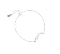 Générique Pour Mm Rhodonite Bijoux Bracelets Multi Layer Rose Gold Bracelet Female Rice Grains Love Heart Hand String Square Luck Bracelet Largeur En Naturelle Mm Bijoux (Silver, One Size)