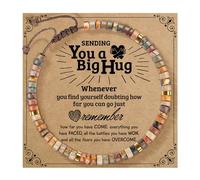 Générique Pour Naturelle Couple Bijoux Card Blessing Birthday Blessing Card Bracelet Connecté Bracelet Bijoux (C, A)