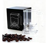 Générique Pour-Over & Immersion Coffee Dripper & Maker, Stop-Valve 17oz Steep-and-Release Brewer, 304 Stainless Steel Mesh Filter, Insulated Handle, Fits Mugs ≤3.5" Rim, BPA-Free(Black)