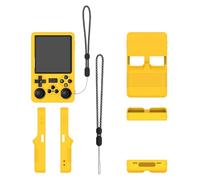 Générique pour R36S Plus Étui de Protection en Silicone Anti-Rayures et Anti-Collision, Console de Jeu Portable R36S Plus, Coque de Protection Contre Les Chutes de Couleur Unie. (Jaune)