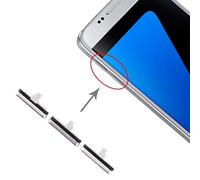Générique pour Samsung Galaxy S7 (SM-G930F) kit de 3 Boutons Power on/Off + Touche Volume - Argent