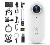Générique POV Camera, 2025 New Body Camera - 4k Pocket Thumb Action Cam,170° Wide Angle,Wearable Video Recording, for Cycling, Diving and Outdoors Activities (White,128G)